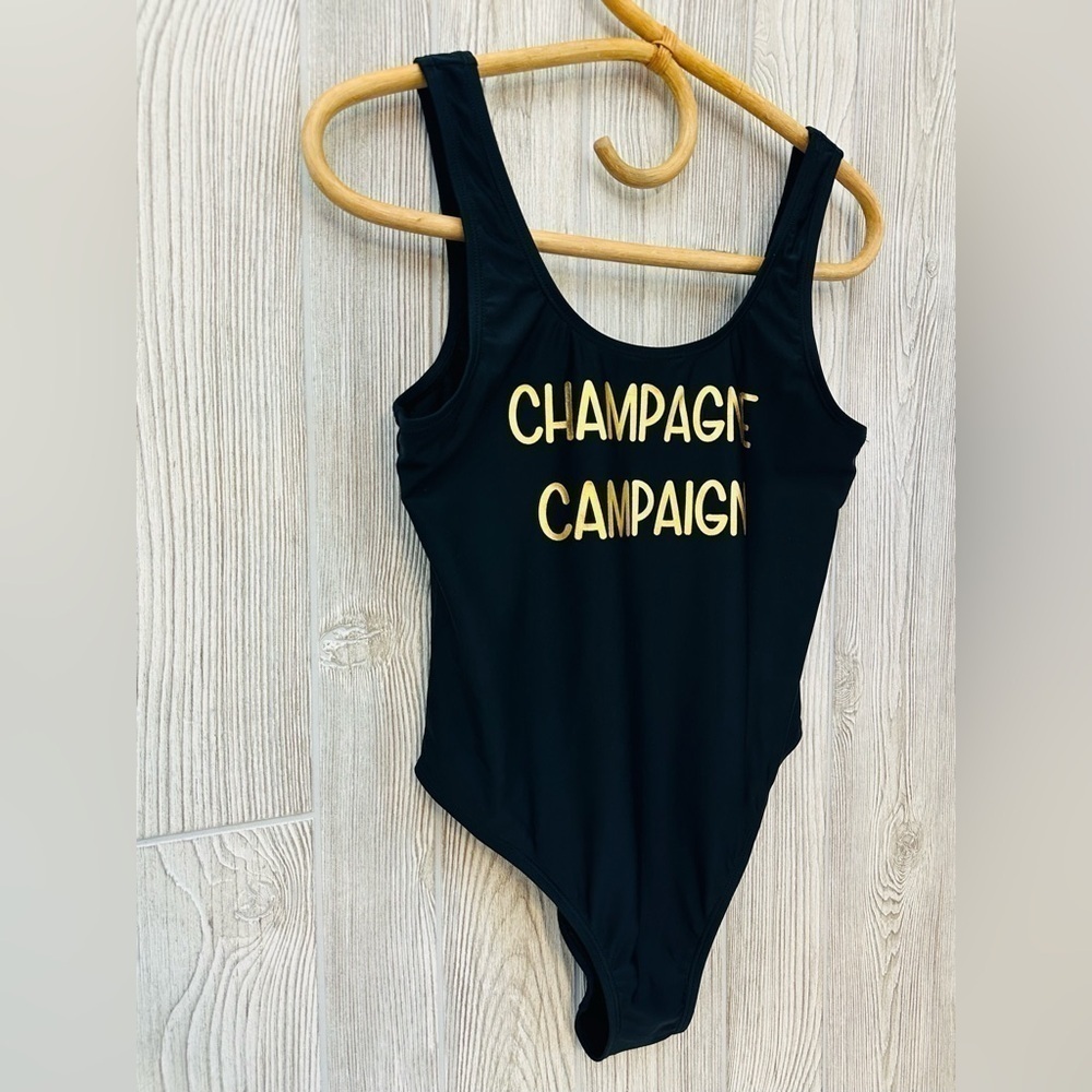 NEW! CABANA DEL SOL Champagne Campaign One Piece Swimsuit Womens Size Medium - Picture 4 of 12